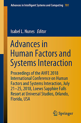 Couverture cartonnée Advances in Human Factors and Systems Interaction de 