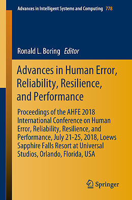 Kartonierter Einband Advances in Human Error, Reliability, Resilience, and Performance von 