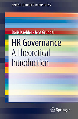 Kartonierter Einband HR Governance von Jens Grundei, Boris Kaehler