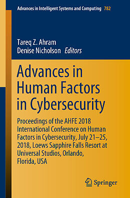 Kartonierter Einband Advances in Human Factors in Cybersecurity von 