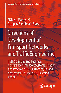 Couverture cartonnée Directions of Development of Transport Networks and Traffic Engineering de 