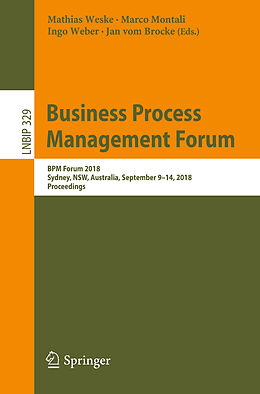 Couverture cartonnée Business Process Management Forum de 