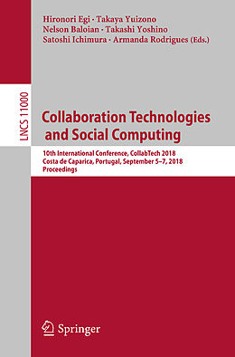 Kartonierter Einband Collaboration Technologies and Social Computing von 