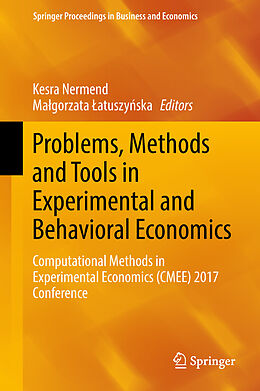 eBook (pdf) Problems, Methods and Tools in Experimental and Behavioral Economics de 