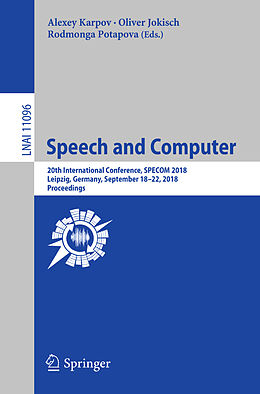 Kartonierter Einband Speech and Computer von 