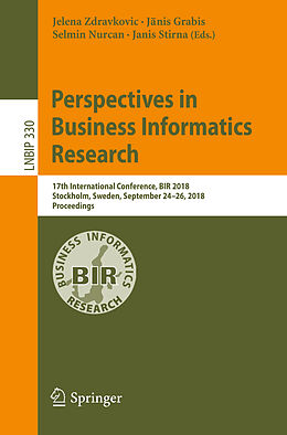 Couverture cartonnée Perspectives in Business Informatics Research de 