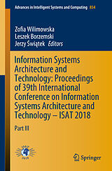 eBook (pdf) Information Systems Architecture and Technology: Proceedings of 39th International Conference on Information Systems Architecture and Technology - ISAT 2018 de 