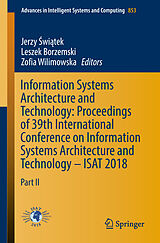 eBook (pdf) Information Systems Architecture and Technology: Proceedings of 39th International Conference on Information Systems Architecture and Technology - ISAT 2018 de 