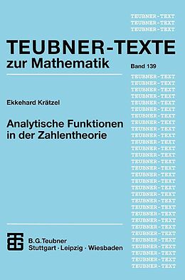 E-Book (pdf) Analytische Funktionen in der Zahlentheorie von Ekkehard Krätzel