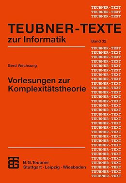 E-Book (pdf) Vorlesungen zur Komplexitätstheorie von Gerd Wechsung