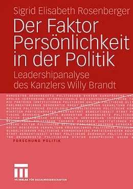 E-Book (pdf) Der Faktor Persönlichkeit in der Politik von Sigrid Elisabeth Rosenberger