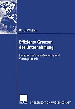 E-Book (pdf) Effiziente Grenzen der Unternehmung von Ulrich Winkler