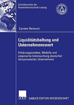 E-Book (pdf) Liquiditätshaltung und Unternehmenswert von Carsten Reimund