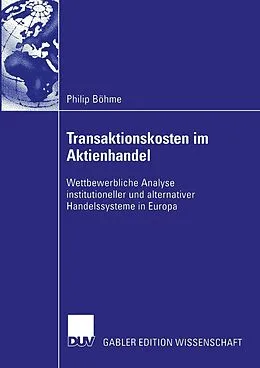 E-Book (pdf) Transaktionskosten im Aktienhandel von Philip Böhme