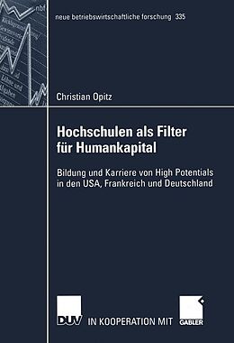 E-Book (pdf) Hochschulen als Filter für Humankapital von Christian Opitz