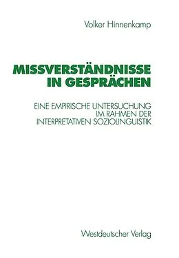 E-Book (pdf) Mißverständnisse in Gesprächen von Volker Hinnenkamp