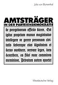 E-Book (pdf) Amtsträger in der Parteiendemokratie von Julia Blumenthal