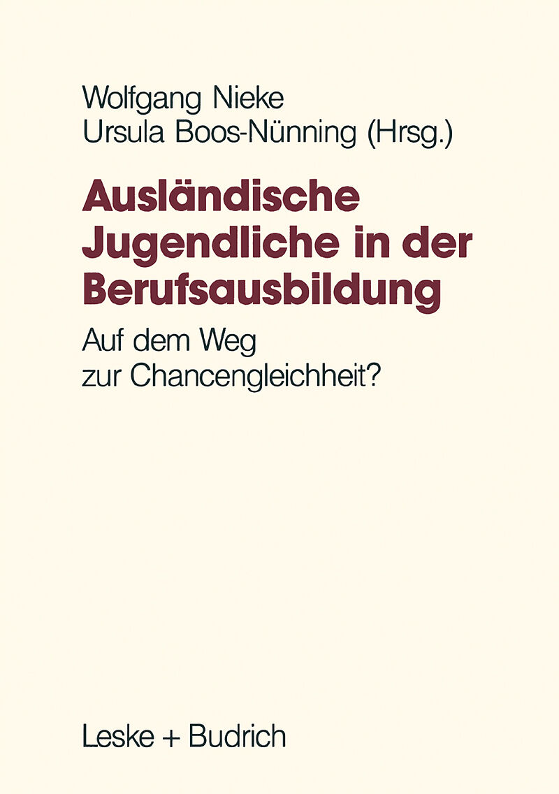 Ausländische Jugendliche in der Berufsausbildung