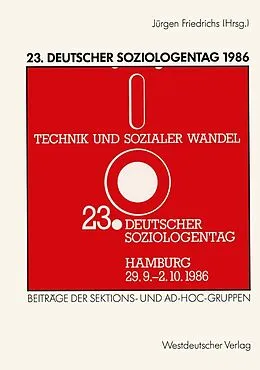 E-Book (pdf) 23. Deutscher Soziologentag 1986 von Jürgen Friedrichs