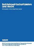 E-Book (pdf) Betriebswirtschaftslehre und Recht von Anton Heigl, Peter Uecker