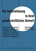 E-Book (pdf) Die Unternehmung in ihrer gesellschaftlichen Umwelt von Peter Mertens