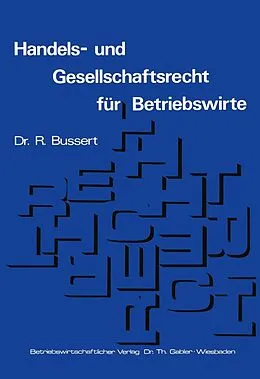 E-Book (pdf) Handels- und Gesellschaftsrecht für Betriebswirte von Rudolf Bussert