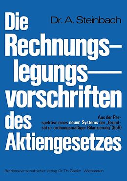 E-Book (pdf) Die Rechnungslegungsvorschriften des Aktiengesetzes 1965 von Adalbert Steinbach