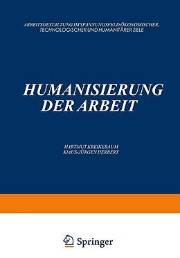 E-Book (pdf) Humanisierung der Arbeit von Hartmut Kreikebaum, Klaus-Jürgen Herbert