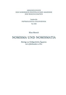 E-Book (pdf) Nomisma und Nomismatia von Klaus Maresch