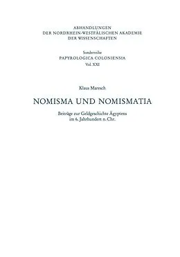 E-Book (pdf) Nomisma und Nomismatia von Klaus Maresch