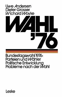 E-Book (pdf) Wahl 76 von Uwe Andersen, Dieter Grosser, Wichard Woyke