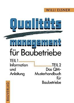 E-Book (pdf) Qualitäts management für Baubetriebe von Willi Elsner