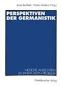 E-Book (pdf) Perspektiven der Germanistik von Anne Bentfeld, Walter Delabar