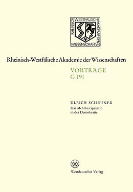 E-Book (pdf) Das Mehrheitsprinzip in der Demokratie von Ulrich Scheuner