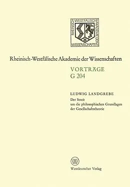 E-Book (pdf) Der Streit um die philosophischen Grundlagen der Gesellschaftstheorie von Ludwig Landgrebe