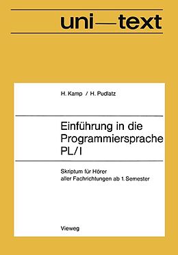E-Book (pdf) Einführung in die Programmiersprache PL/I von Hermann Kamp