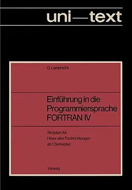 E-Book (pdf) Einführung in die Programmiersprache FORTRAN IV von Günther Lamprecht