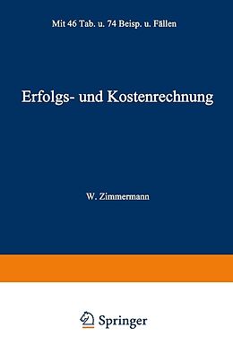 E-Book (pdf) Erfolgs- und Kostenrechnung von Werner Zimmermann