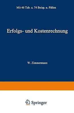 E-Book (pdf) Erfolgs- und Kostenrechnung von Werner Zimmermann