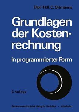 E-Book (pdf) Grundlagen der Kostenrechnung in programmierter Form von Christoph Oltmanns