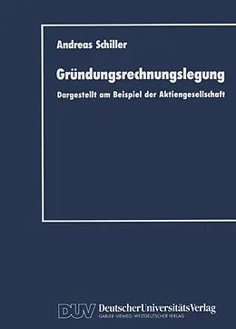E-Book (pdf) Gründungsrechnungslegung von Andreas Schiller