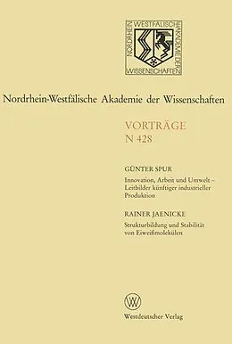 E-Book (pdf) Innovation, Arbeit und Umwelt von Günter Spur
