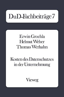 E-Book (pdf) Kosten des Datenschutzes in der Unternehmung von Erwin Grochla