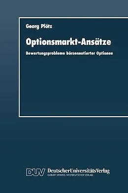 E-Book (pdf) Optionsmarkt-Ansätze von Georg Plötz