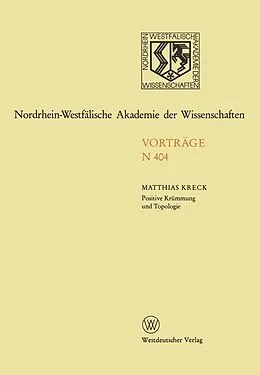 E-Book (pdf) Positive Krümmung und Topologie von Matthias Kreck