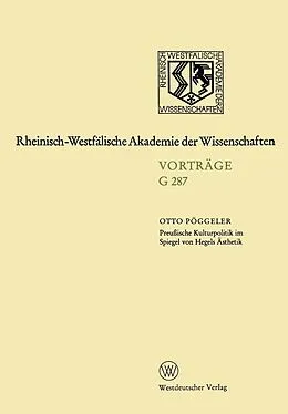 E-Book (pdf) Preußische Kulturpolitik im Spiegel von Hegels Ästhetik von Otto Pöggeler