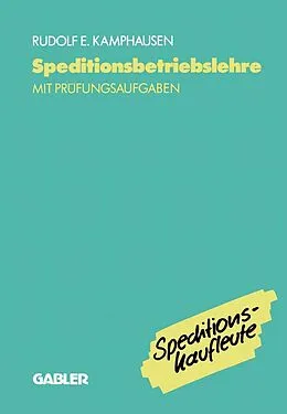 E-Book (pdf) Speditionsbetriebslehre von Rudolf E. Kamphausen