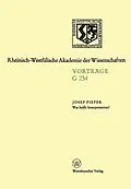 E-Book (pdf) Was heißt Interpretation? von Josef Pieper
