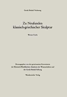 E-Book (pdf) Zu Neufunden klassisch-griechischer Skulptur von Werner Fuchs