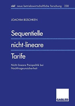 E-Book (pdf) Sequentielle nicht-lineare Tarife von Joachim Büschken